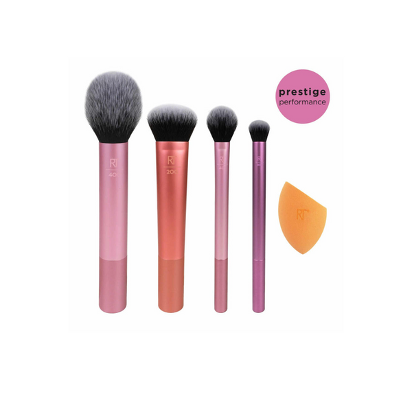 Real Techniques Eyeryday Essentials Brush Kit X4 + Sponge