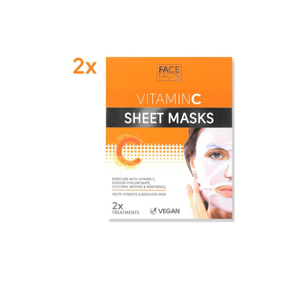 Face Facts Vitamin C Sheet Mask 2x 20ml