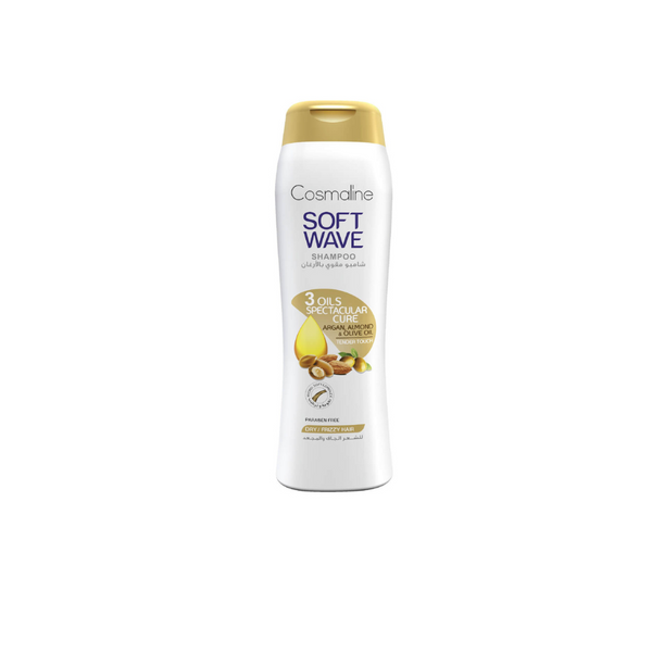 Cosmaline Soft Wave 3 Oils Spectacular Cure Shampoo Dry/Frizzy Hair 400ml