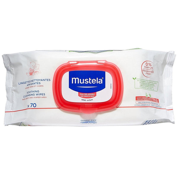 Mustela Sensitive Skin Fragrance-Free Soothing Cleansing Wipes