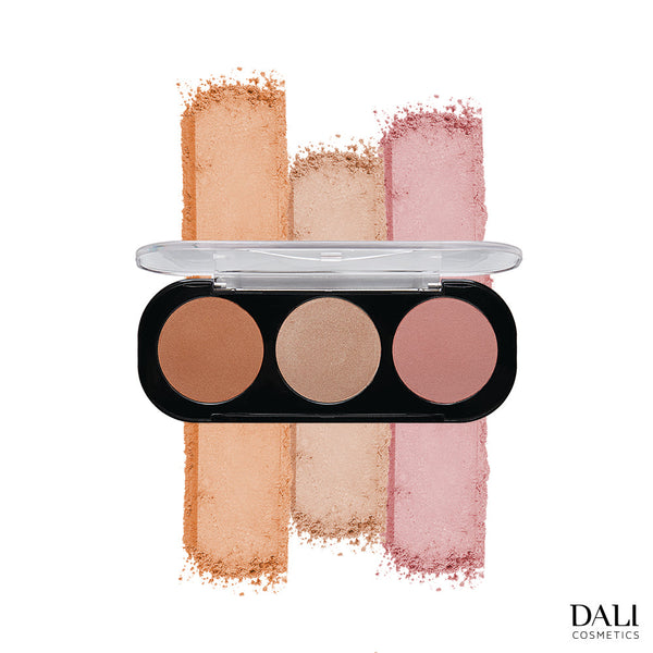 Dali Cosmetics Trio Palette: Bronzer, Highlighter & Blush