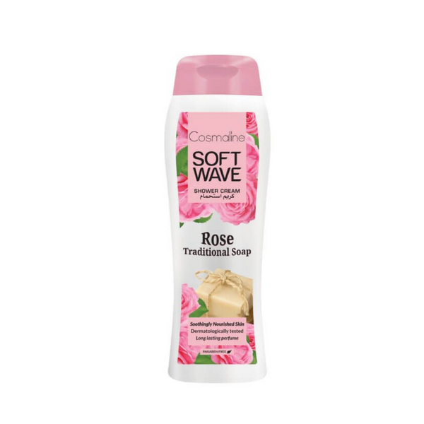 Cosmaline Soft Wave Shower Gel Rose & Traditional Soap 400ml